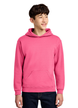 Jerzees® - Youth NuBlend® Pullover Hooded Sweatshirt.  996Y - Neon Pink | Jerzees