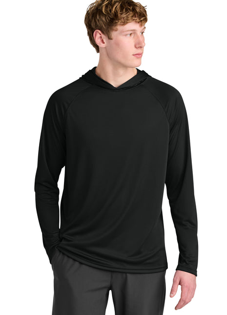 A4 Cooling Performance Long Sleeve Hooded Tee A4N3409 - Black | A4