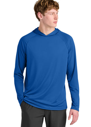 A4 Cooling Performance Long Sleeve Hooded Tee A4N3409 - Royal | A4