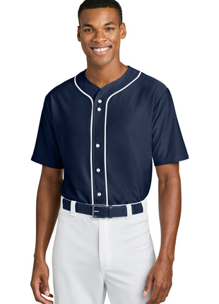 A4 Short Sleeve Full-Button Baseball Top A4N4184 - Navy | A4