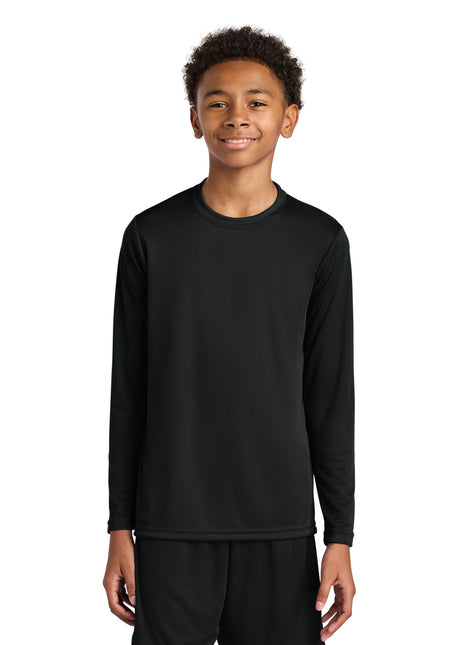 A4 Youth Cooling Performance Long Sleeve Tee A4NB3165 - Black | A4