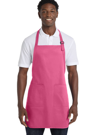 Port Authority® Full-Length Apron with Pockets.  A500 - Awareness Pink | Port Authority