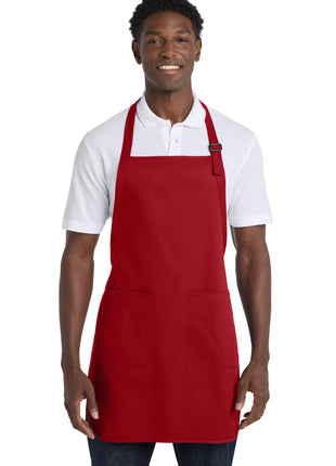 Port Authority® Full-Length Apron with Pockets.  A500 - Red | Port Authority