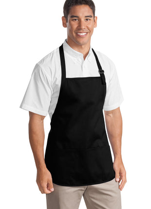 Port Authority® Medium-Length Apron with Pouch Pockets.  A510 - Black | Port Authority