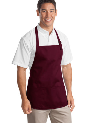 Port Authority® Medium-Length Apron with Pouch Pockets.  A510 - Maroon | Port Authority