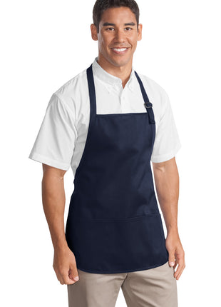Port Authority® Medium-Length Apron with Pouch Pockets.  A510 - Navy | Port Authority
