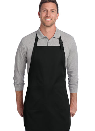 Port Authority ® Full-Length Two-Pocket Bib Apron. A600 - Black | Port Authority