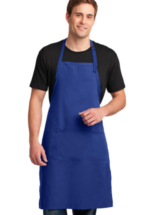 Port Authority® Easy Care Extra Long Bib Apron with Stain Release. A700 - Royal | Port Authority