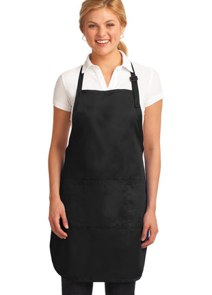 Port Authority® Easy Care Full-Length Apron with Stain Release. A703 - Black | Port Authority