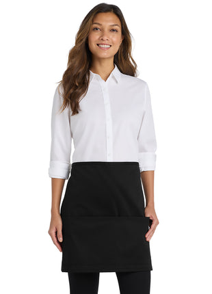 Port Authority® Easy Care Half Bistro Apron with Stain Release. A706 - Black | Port Authority