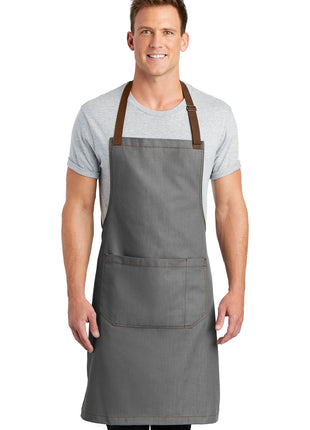 Port Authority ® Market Full-Length Bib Apron. A800 - Ash Grey | Port Authority
