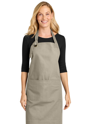 Port Authority® Signature Heavy Twill Bib Apron A900 - Sahara | Port Authority