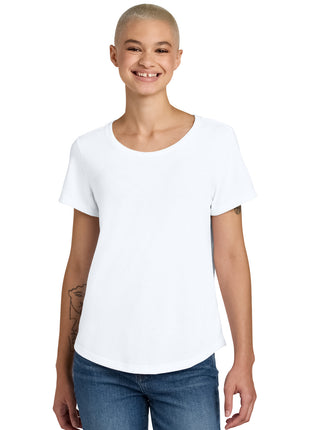 Allmade® Women's Relaxed Tri-Blend Scoop Neck Tee AL2015 - Bright White | AllMade