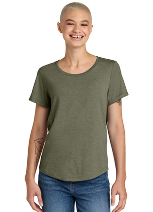 Allmade® Women's Relaxed Tri-Blend Scoop Neck Tee AL2015 - Olive You Green | AllMade