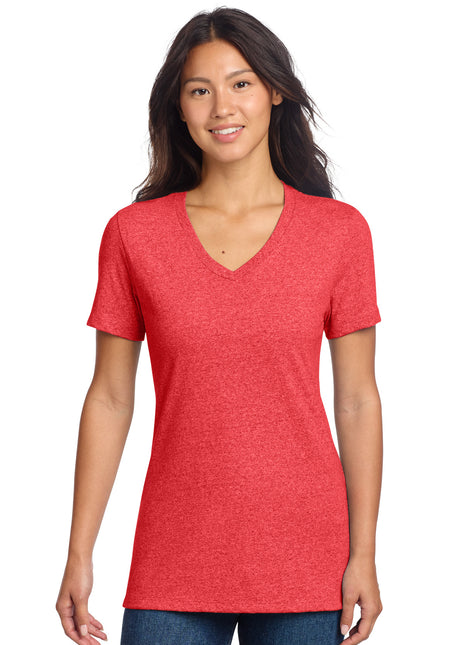 Allmade® Women's Recycled Blend V-Neck Tee AL2303 - Reclaimed Red Heather | AllMade