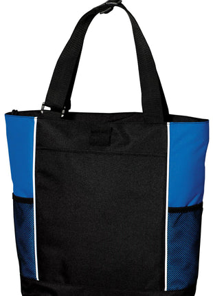 Port Authority® Panel Tote.  B5160 - Black/ Royal | Port Authority
