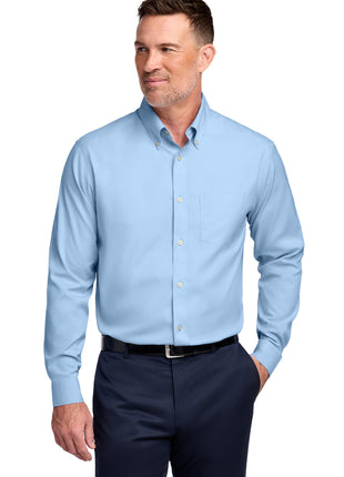 Brooks Brothers® Wrinkle-Free Stretch Pinpoint Shirt BB18000 - Newport Blue | Brooks Brothers