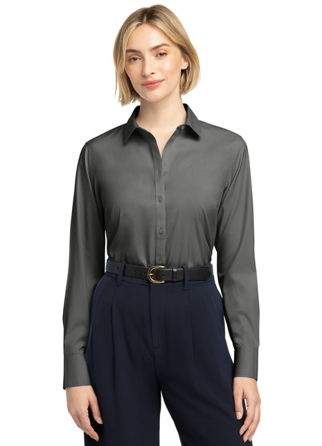 Brooks Brothers® Women's Wrinkle-Free Stretch Pinpoint Shirt BB18001 - Deep Black | Brooks Brothers