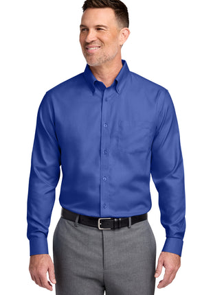 Brooks Brothers® Wrinkle-Free Stretch Nailhead Shirt BB18002 - Cobalt Blue | Brooks Brothers