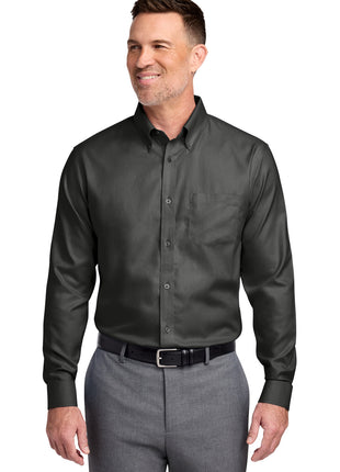 Brooks Brothers® Wrinkle-Free Stretch Nailhead Shirt BB18002 - Deep Black | Brooks Brothers