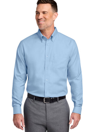 Brooks Brothers® Wrinkle-Free Stretch Nailhead Shirt BB18002 - Newport Blue | Brooks Brothers