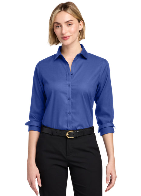 Brooks Brothers® Women's Wrinkle-Free Stretch Nailhead Shirt BB18003 - Cobalt Blue | Brooks Brothers