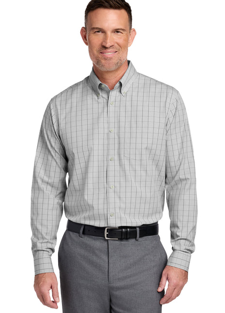 Brooks Brothers® Wrinkle-Free Stretch Patterned Shirt BB18008 - Shadow Grey | Brooks Brothers