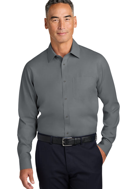 Brooks Brothers® Wrinkle-Free Stretch Pinpoint Spread Collar Shirt BB18012 - Deep Black | Brooks Brothers