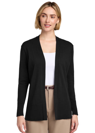 Brooks Brothers® Women's Cotton Stretch Long Cardigan Sweater BB18403 - Deep Black | Brooks Brothers