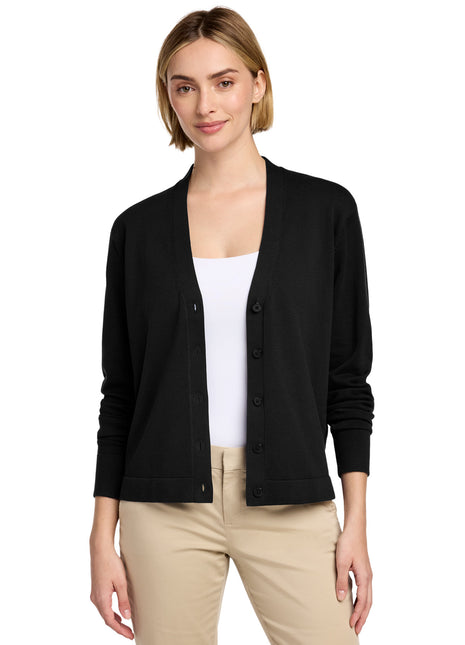 Brooks Brothers® Women's Cotton Stretch Cardigan Sweater BB18405 - Deep Black | Brooks Brothers