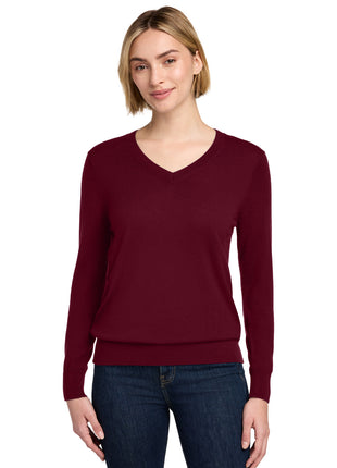 Brooks Brothers® Women's Washable Merino V-Neck Sweater BB18411 - Vintage Port | Brooks Brothers