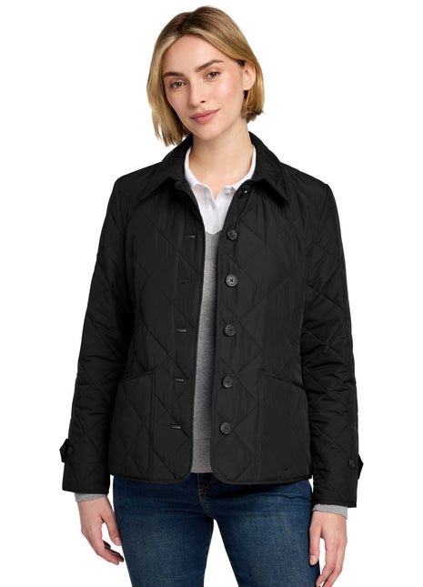 Brooks Brothers® Women's Quilted Jacket BB18601 - Deep Black | Brooks Brothers