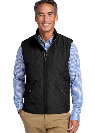 Brooks Brothers® Quilted Vest BB18602 - Deep Black | Brooks Brothers