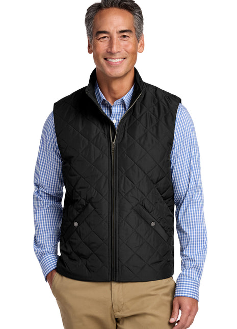 Brooks Brothers® Quilted Vest BB18602 - Deep Black | Brooks Brothers
