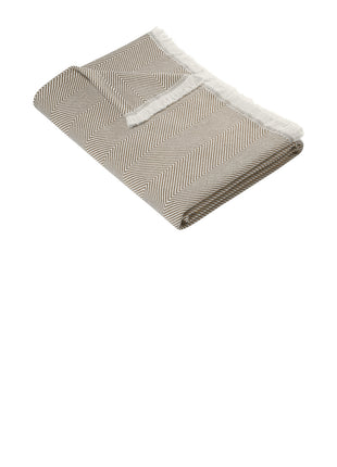 Brooks Brothers® Coastal Throw BB19001 - Ledger Khaki/ Parchment | Brooks Brothers