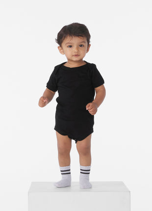 BELLA+CANVAS® Infant Jersey Short Sleeve One Piece BC100B - Black | Bella + Canvas