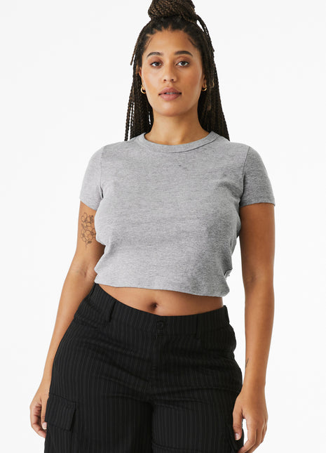 BELLA+CANVAS® Women's Micro Rib Baby Tee BC1010 - Athletic Heather | Bella + Canvas