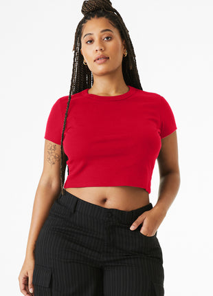 BELLA+CANVAS® Women's Micro Rib Baby Tee BC1010 - Solid Red Blend | Bella + Canvas
