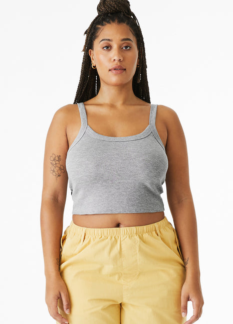 BELLA+CANVAS® Women's Micro Rib Spaghetti Strap Tank BC1012 - Athletic Heather | Bella + Canvas