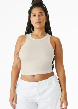 BELLA+CANVAS® Women's Micro Rib Racer Tank BC1019 - Solid Natural Blend | Bella + Canvas