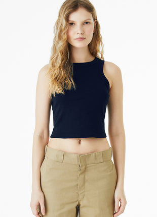 BELLA+CANVAS® Women's Micro Rib Racer Tank BC1019 - Solid Navy Blend | Bella + Canvas