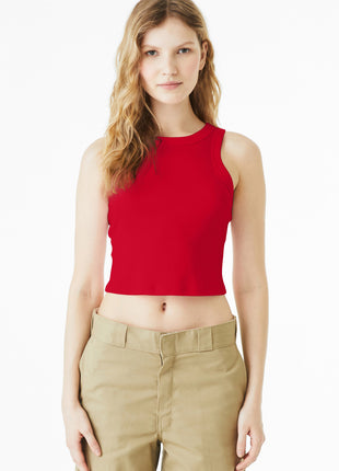 BELLA+CANVAS® Women's Micro Rib Racer Tank BC1019 - Solid Red Blend | Bella + Canvas