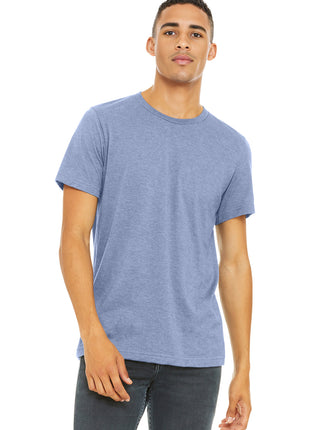 BELLA+CANVAS ® Unisex Heather CVC Short Sleeve Tee. BC3001CVC - Heather Blue | Bella + Canvas