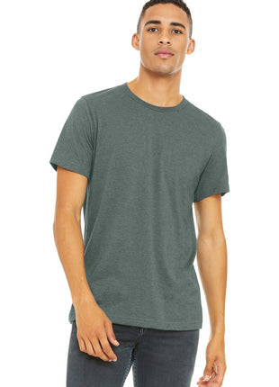 BELLA+CANVAS ® Unisex Heather CVC Short Sleeve Tee. BC3001CVC - Heather Blue Storm | Bella + Canvas