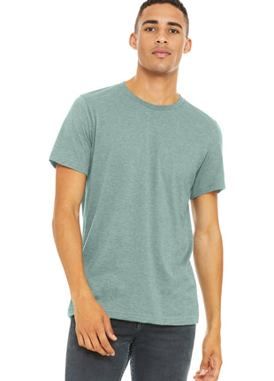 BELLA+CANVAS ® Unisex Heather CVC Short Sleeve Tee. BC3001CVC - Heather Dusty Blue | Bella + Canvas