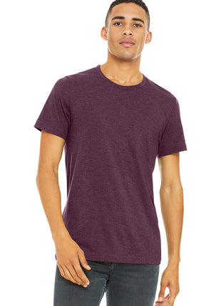 BELLA+CANVAS ® Unisex Heather CVC Short Sleeve Tee. BC3001CVC - Heather Maroon | Bella + Canvas