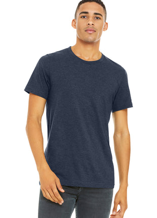 BELLA+CANVAS ® Unisex Heather CVC Short Sleeve Tee. BC3001CVC - Heather Navy | Bella + Canvas