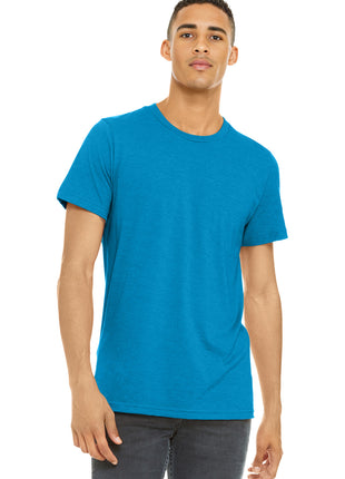 BELLA+CANVAS ® Unisex Heather CVC Short Sleeve Tee. BC3001CVC - Neon Blue | Bella + Canvas