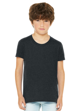 BELLA+CANVAS® Youth Heather CVC Tee BC3001YCVC - Dark Grey Heather | Bella + Canvas