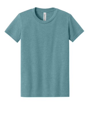 BELLA+CANVAS® Youth Heather CVC Tee BC3001YCVC - Heather Blue Lagoon | Bella + Canvas